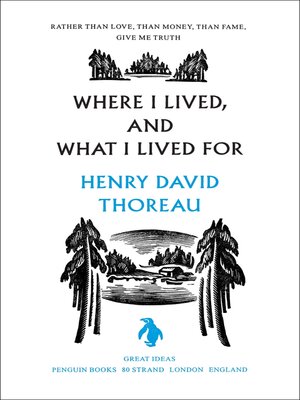 cover image of Where I Lived, and What I Lived For